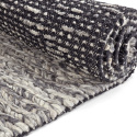 Wollen vloerkleed \'Talvia Braided Wool\' - Donkergrijs