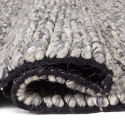 Wollen vloerkleed \'Talvia Braided Wool\' - Donkergrijs