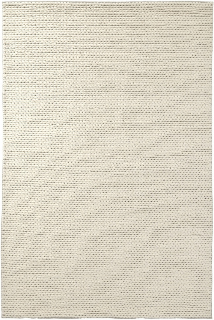 Wollen vloerkleed \'Talvia Braided Wool\' - Wit in de groep Vloerkleden / Wollen tapijten bij Reforma (V1040)