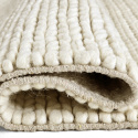 Wollen vloerkleed \'Talvia Braided Wool\' - Wit