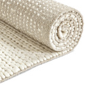 Wollen vloerkleed \'Talvia Braided Wool\' - Wit
