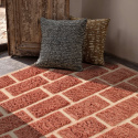 Vloerkleed \'Leknes Handgeweven Wol\' - Terracotta