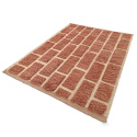 Vloerkleed \'Leknes Handgeweven Wol\' - Terracotta