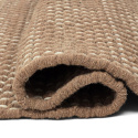 Wollen vloerkleed \'Ovelia\' - Bruin/wit