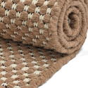 Wollen vloerkleed \'Ovelia\' - Bruin/wit