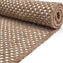 Wollen vloerkleed \'Ovelia\' - Bruin/wit
