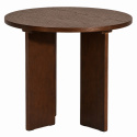 Salontafel \'Cr&eacute;me\' Rond 55 cm - Walnoot