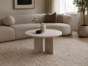Salontafel \'Cr&eacute;me\' Rond 55 cm - Wit gepigmenteerd