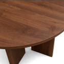 Salontafel \'Créme\' Rond 75cm - Walnoot
