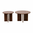Salontafel \'Créme\' Rond 75cm - Walnoot