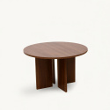 Salontafel \'Créme\' Rond 75cm - Walnoot