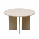 Salontafel \'Créme\' Rond 75cm - Wit gepigmenteerd