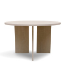 Salontafel \'Cr&eacute;me\' Rond 75cm - Wit gepigmenteerd