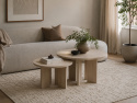 Salontafel \'Cr&eacute;me\' Rond 75cm - Natuur
