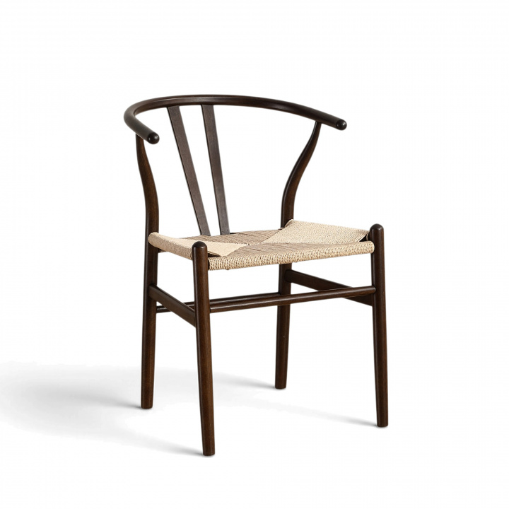 Stoel \'Alta\' - Walnoot/Beige in de groep Meubels / Zitmeubels / Stoelen bij Reforma (WS-8651A-Beigebrown-NEW)