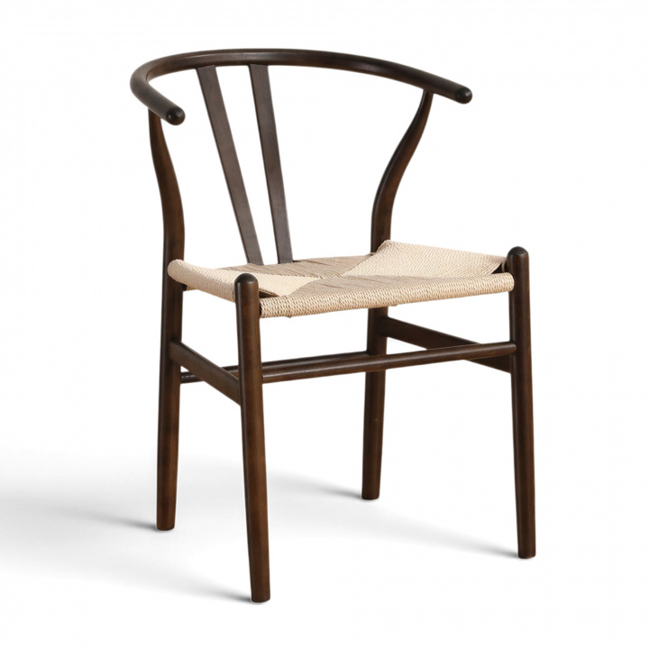 Stoel \'Alta\' - Walnoot/Beige in de groep Meubels / Zitmeubels / Stoelen bij Reforma (WS-8651A-Beigebrown-NEW)