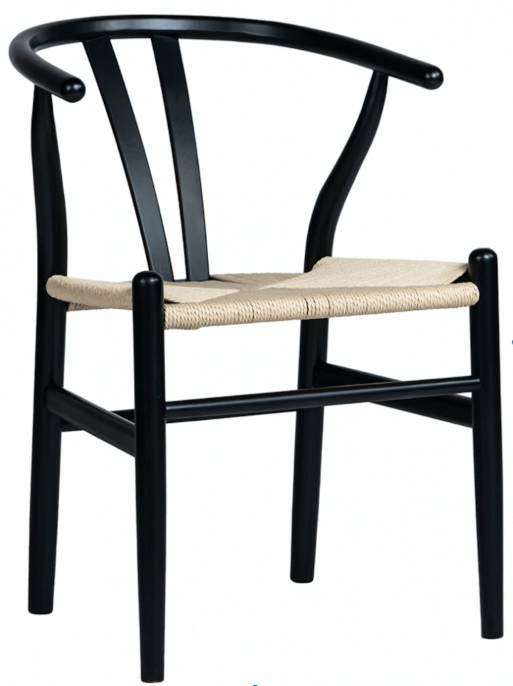 Stoel \'Alta\' - Zwart/Beige in de groep Meubels / Zitmeubels / Stoelen bij Reforma (WS-8651A-Black-NEW)