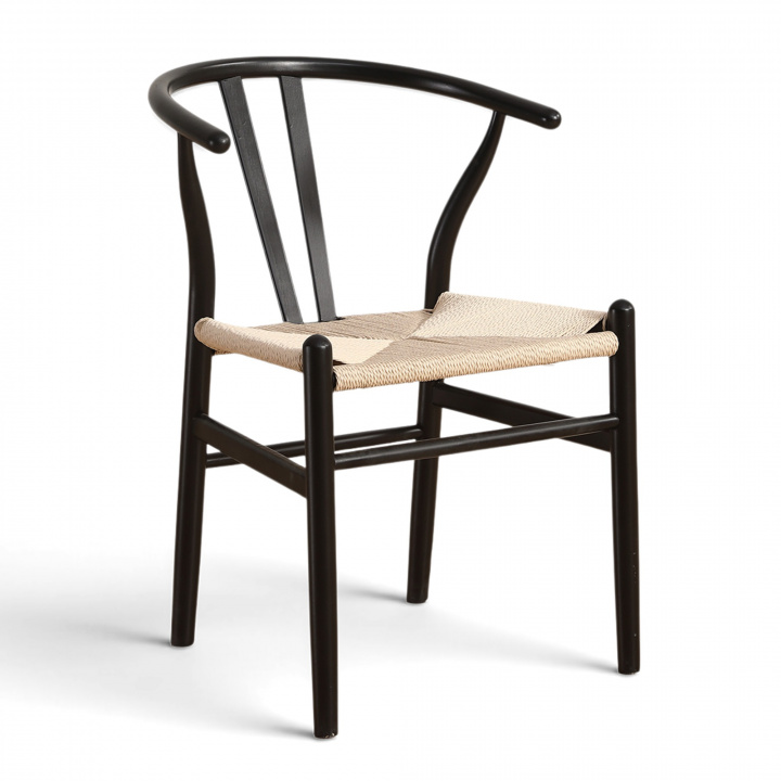 Stoel \'Alta\' - Zwart/Beige in de groep Meubels / Zitmeubels / Stoelen bij Reforma (WS-8651A-Black-NEW)