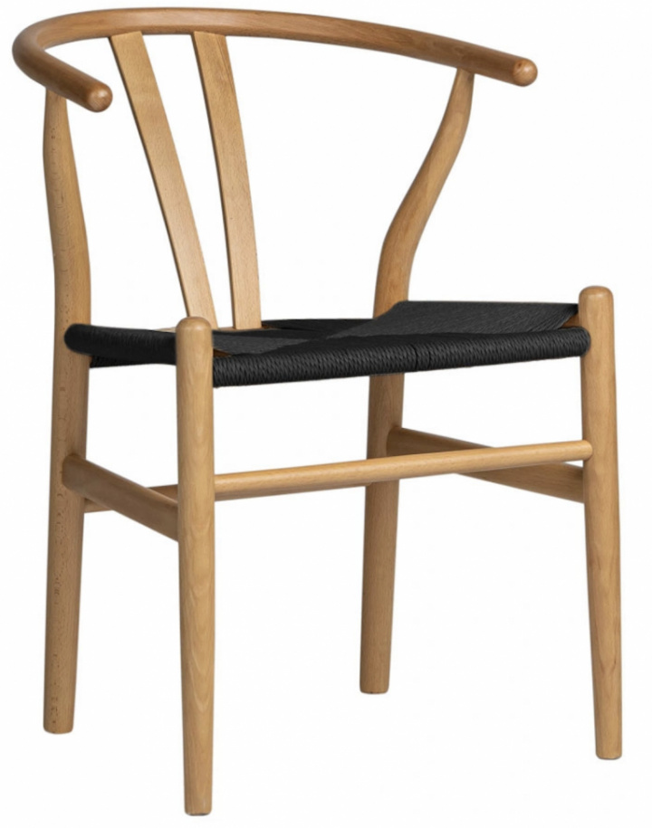 Stoel \'Alta\' - Natuurlijk/Zwart in de groep Meubels / Zitmeubels / Stoelen bij Reforma (WS-8651A-Blacknatural-NEW)