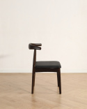 Stoel \'Fager\' - Noten/Zwart