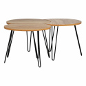 Salontafel \'Habbo\' 3 delen - Metaal/Hout