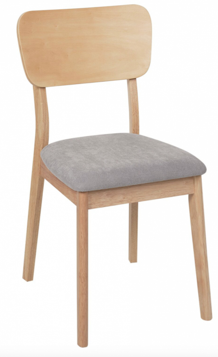Stoel \'Larvik\' - Natuurlijk/Grijs in de groep Meubels / Zitmeubels / Stoelen bij Reforma (WS-ND002-natur-grey)