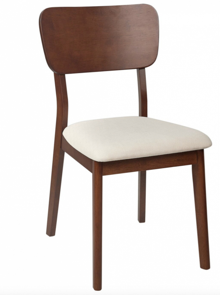 Stoel \'Larvik\' - Noten/Beige in de groep Meubels / Zitmeubels / Stoelen bij Reforma (WS-ND002-walnut-beige)