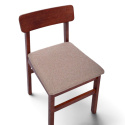 Stoel \'Ålesund\' - Noten/Beige