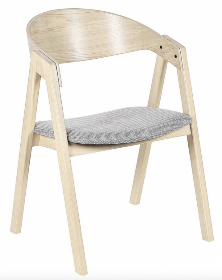 Stoel \'Voss\' - Witgepigmenteerd/Grijs in de groep Meubels / Zitmeubels / Stoelen bij Reforma (WS-ND006-natural-grey)