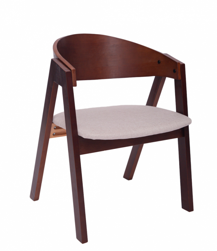 Stoel \'Voss\' - Noten/Grijs in de groep Meubels / Zitmeubels / Stoelen bij Reforma (WS-ND006-walnut-grey)