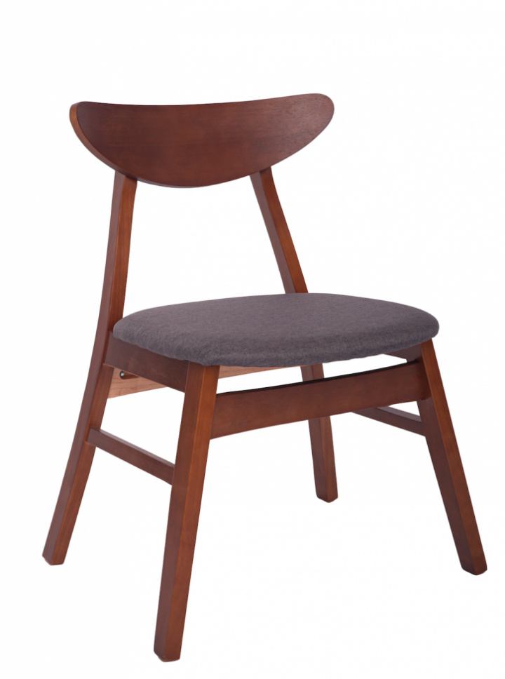 Stoel \'Asta\' - Noten/Donkergrijs in de groep Meubels / Zitmeubels / Stoelen bij Reforma (WS-ND007-valnot-morkgra)