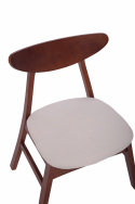 Stoel \'Asta\' - Noten/Wit