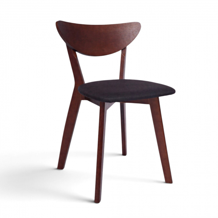 Stoel \'Sirdal\' - Noten/Donkergrijs in de groep Meubels / Zitmeubels / Stoelen bij Reforma (WS-ND010-walnut-darkgrey)