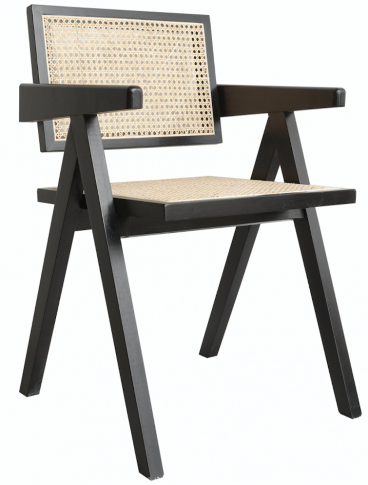 Armstoel \'Rotting\' - Zwart in de groep Meubels / Zitmeubels / Stoelen bij Reforma (WS-RT01A)