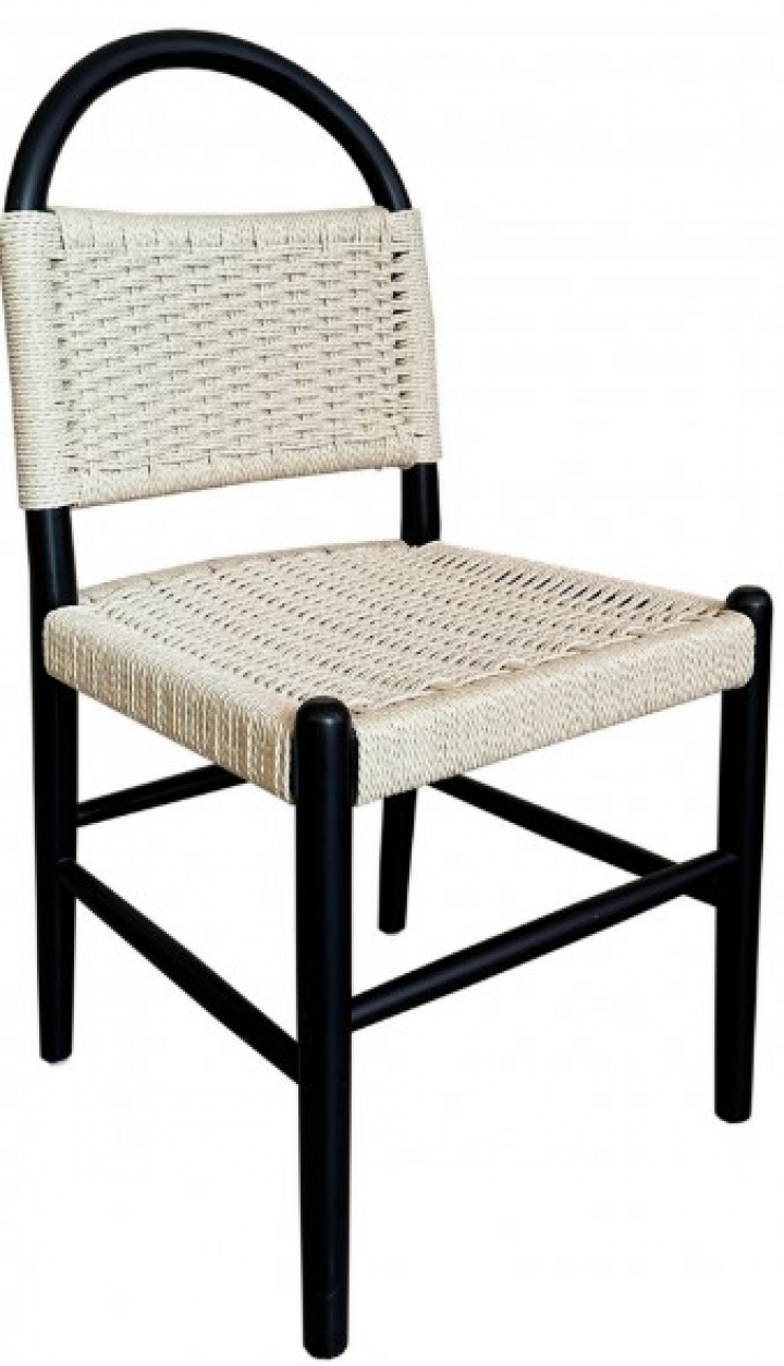 Stoel \'Fagerholm\' - Zwart/Beige in de groep Meubels / Zitmeubels / Stoelen bij Reforma (WS-RT905)