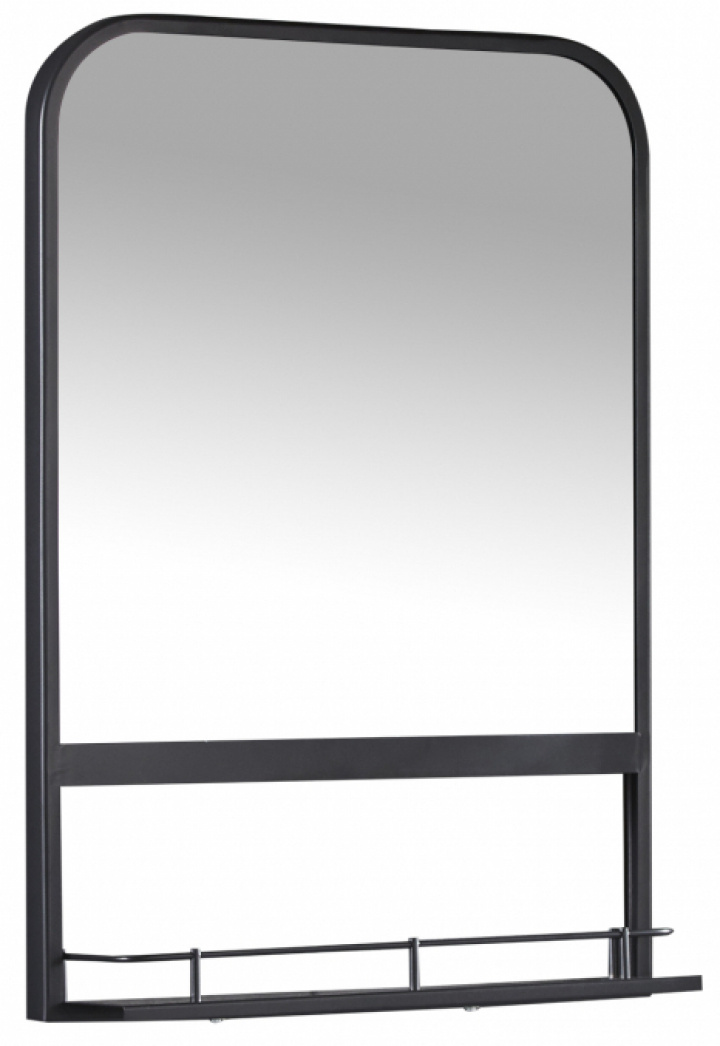 Wandspiegel met plank \'Ebb\' - Zwart in de groep Inrichting / Decoratie / Spiegels bij Reforma (WW-MR806)