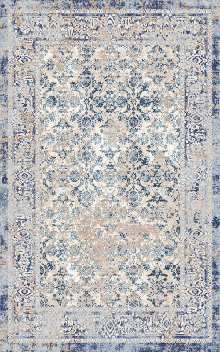 Wilton tapijt \'Denizli\' 160x230cm - Blauw in de groep Inrichting / Vloerkleden / Geweven Vloerkleden bij Reforma (X10116529)