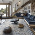 Wilton tapijt \'Denizli\' 160x230cm - Blauw