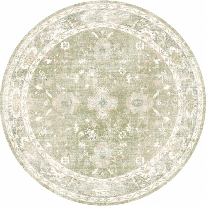 Ronde tapijt \'Gombalia\' 120cm - Lichtgroen in de groep Inrichting / Vloerkleden / Geweven Vloerkleden bij Reforma (X10116620)