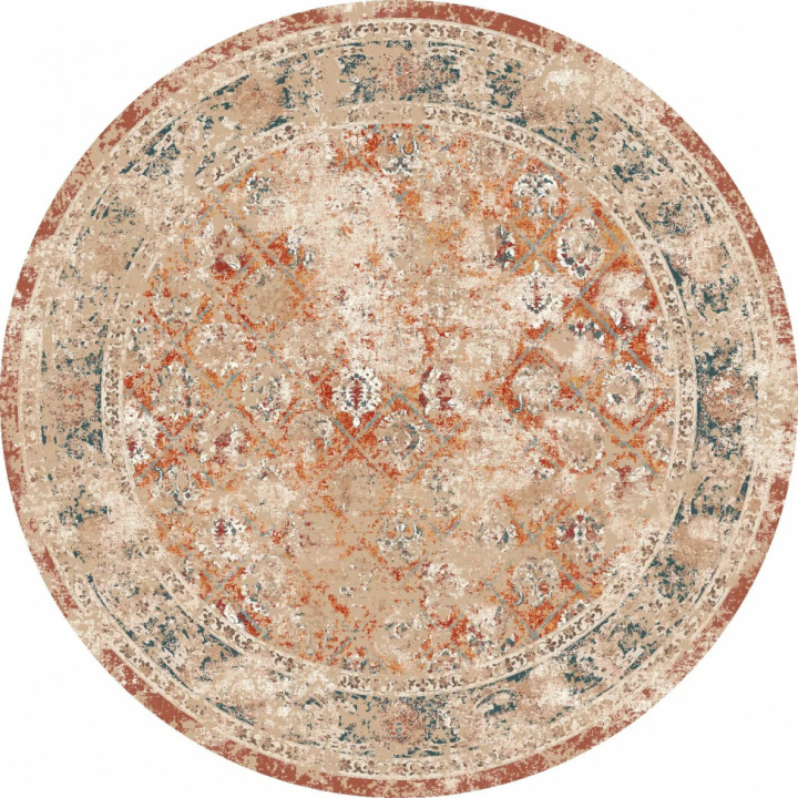 Rond kleed \'Douz\' 160cm - Rood/Multi in de groep Inrichting / Vloerkleden / Geweven Vloerkleden bij Reforma (X10116665)