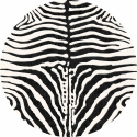 Ronde mat \'Zebra\' 240cm - Zwart/Wit