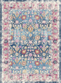 Wiltonmat \'Bouhjar\' 200x280cm - Blauw/Roze/Multi