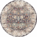 Rond tapijt \'Bouhjar\' 200cm - Grijs/Multi