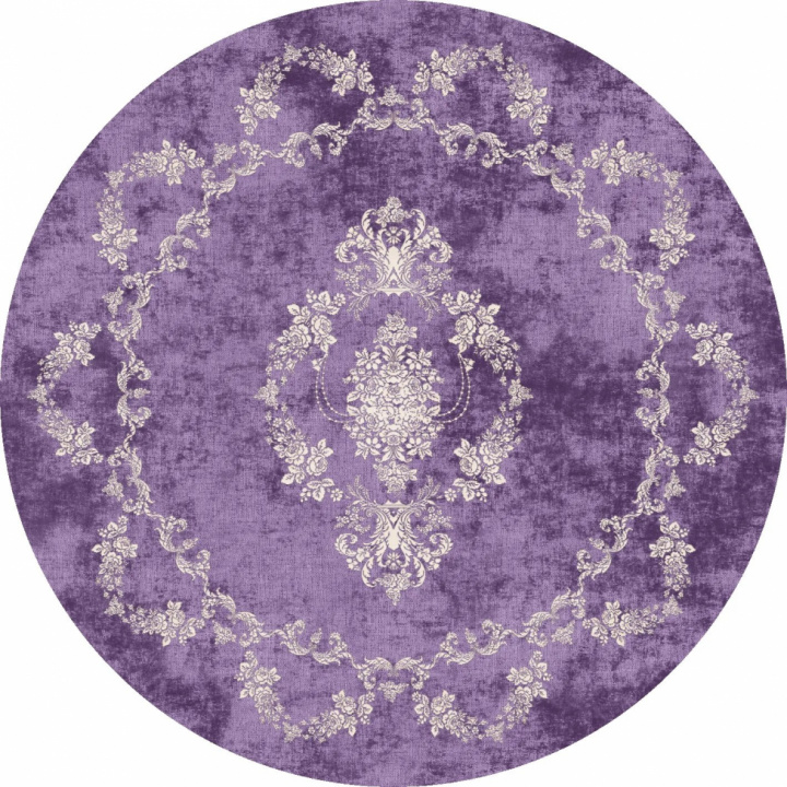 Rond tapijt \'Taknis\' 160cm - Paars in de groep Inrichting / Vloerkleden / Geweven Vloerkleden bij Reforma (X10117060)
