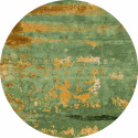Ronde tapijt \'Domont\' 160cm - Groen