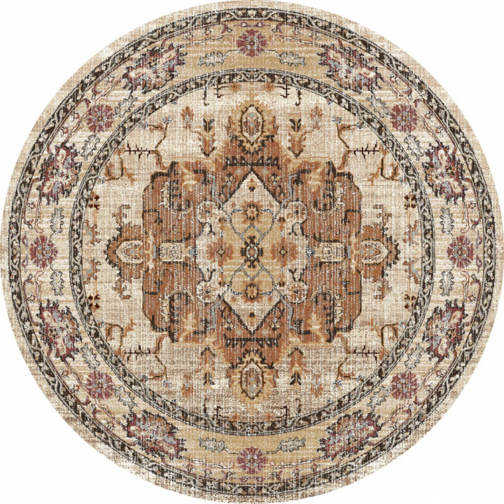 Ronde mat \'Siliana\' 240cm - Beige in de groep Inrichting / Vloerkleden / Geweven Vloerkleden bij Reforma (X10117780)