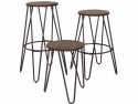 Hocker \'Rustic\' 45cm - Hout/Staal