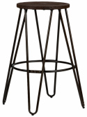 Hocker \'Rustic\' 65cm - Hout/Staal