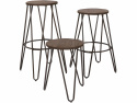Hocker \'Rustic\' 65cm - Hout/Staal