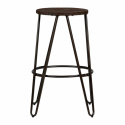 Hocker \'Rustic\' 65cm - Hout/Staal